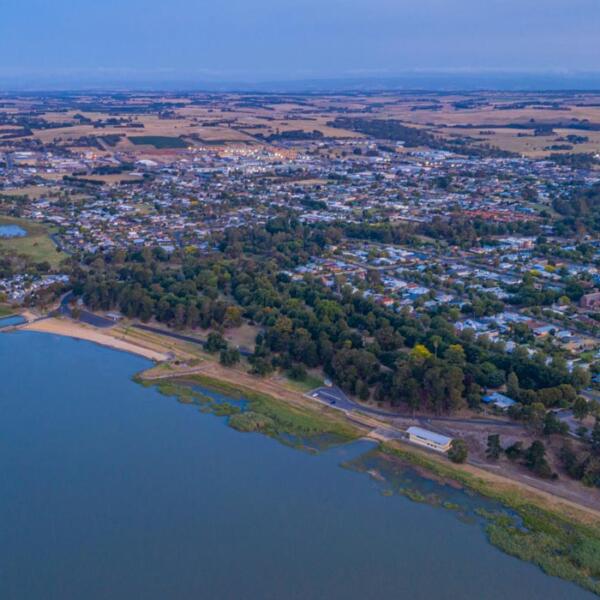 FSR Equip has offices in Colac. Image shows aerial image of Colac.